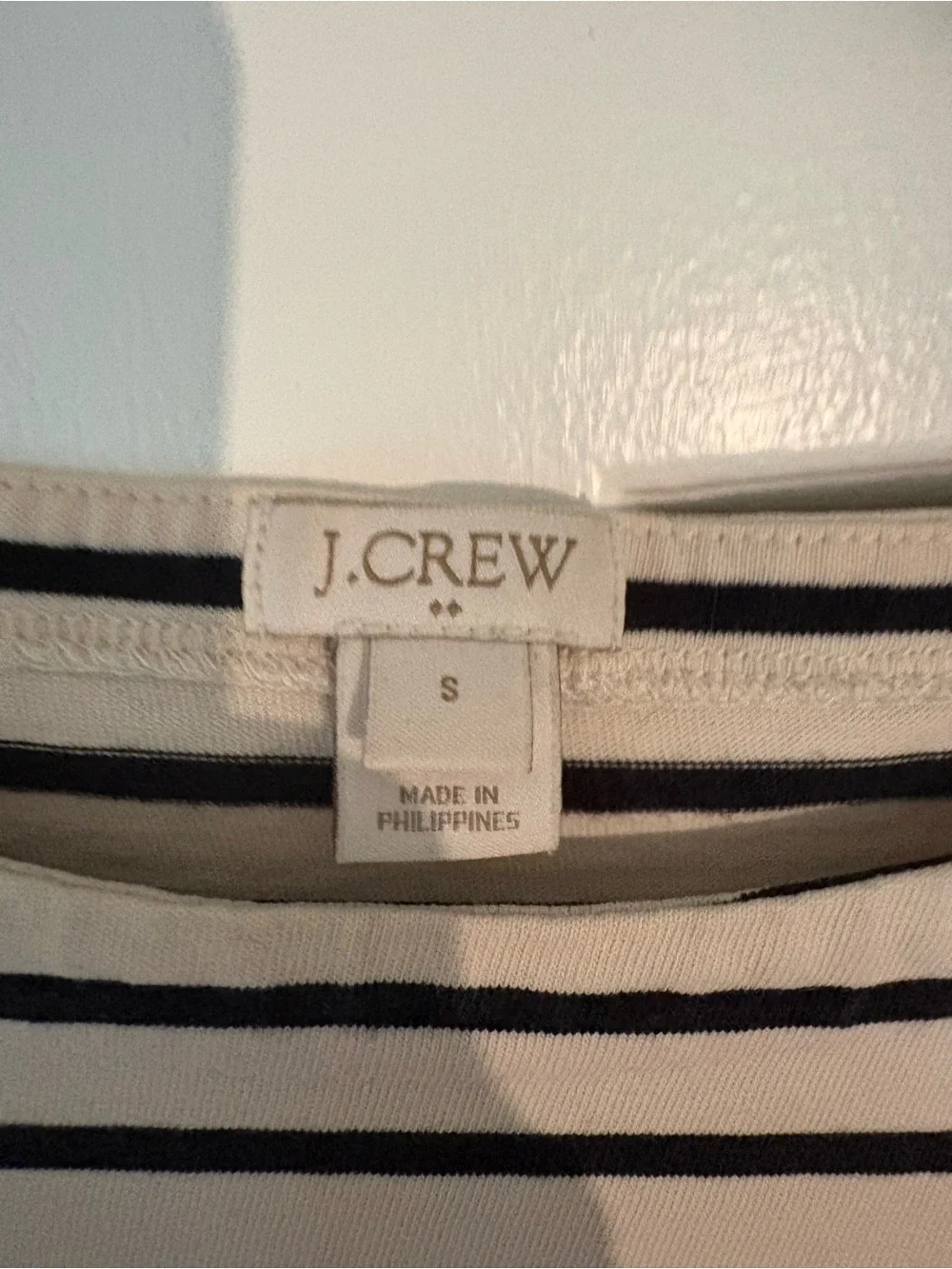 J. CrewStriped Short Sleeve Tee - Cream & Black